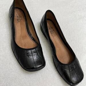 Life Stride Debate Ballet Flat Black Fantoz Shoes 9.5 M